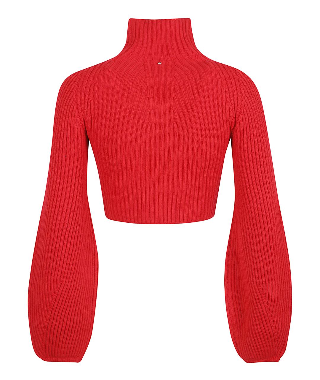 SPORTMAX Красный шерстяной джемпер / свитер, фото 3