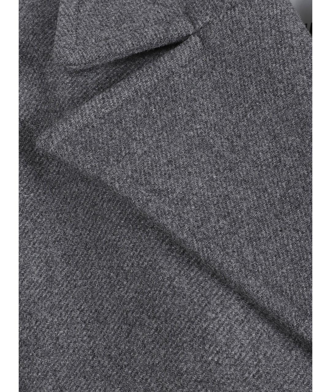 GANNI Серое шерстяное пальто, фото 2