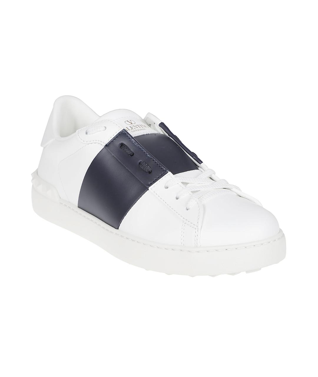 VALENTINO Белые кожаные низкие кроссовки / кеды, фото 2