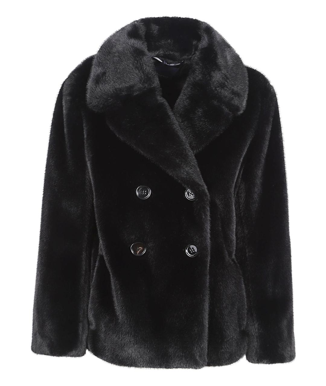 'S MAX MARA Черная полиэстеровая шуба, фото 1