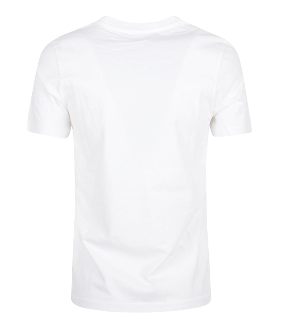 MAISON KITSUNE Белая хлопковая футболка, фото 3