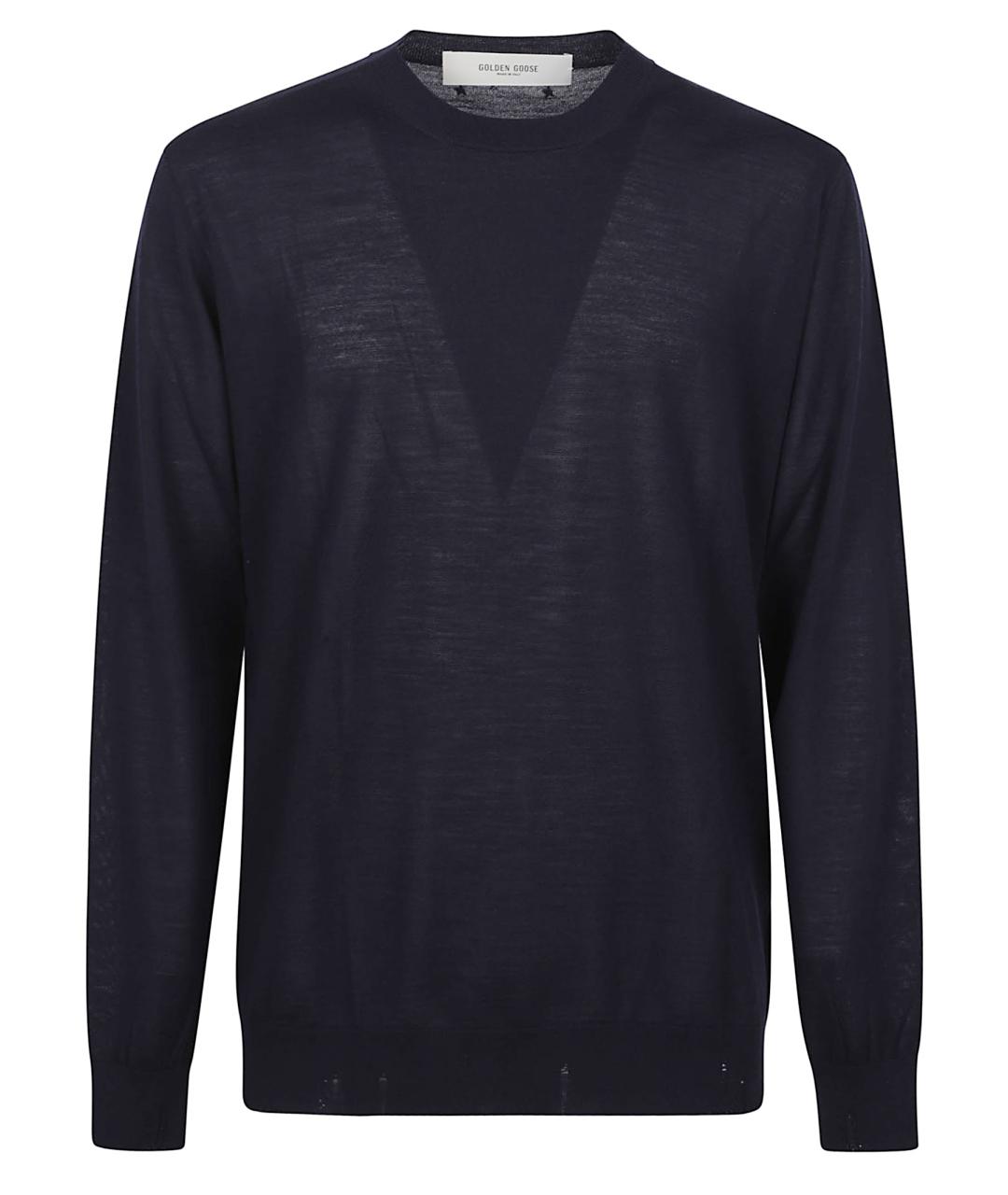 GOLDEN GOOSE DELUXE BRAND Темно-синий шерстяной джемпер / свитер, фото 1