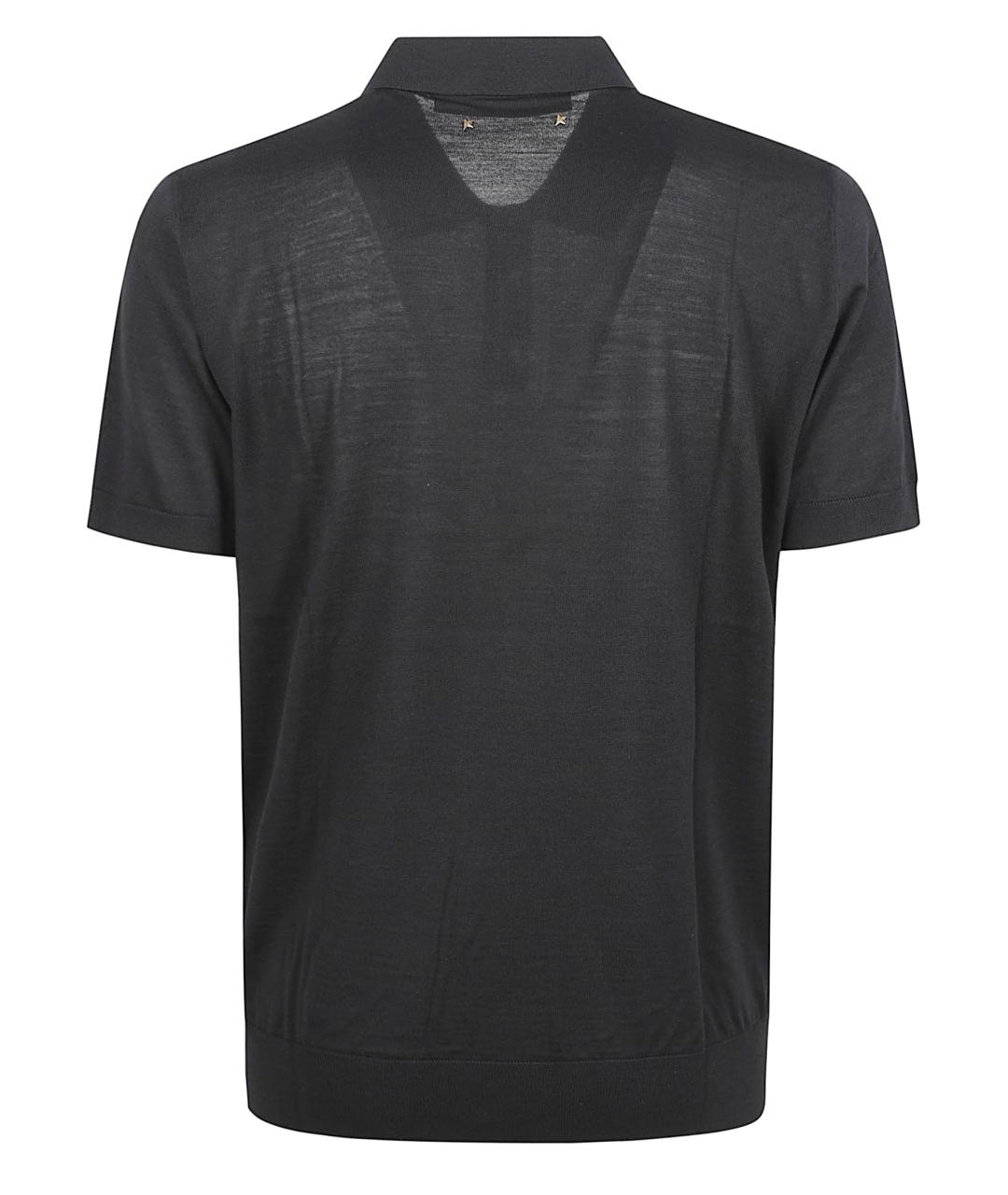 GOLDEN GOOSE DELUXE BRAND Черное поло с коротким рукавом, фото 3