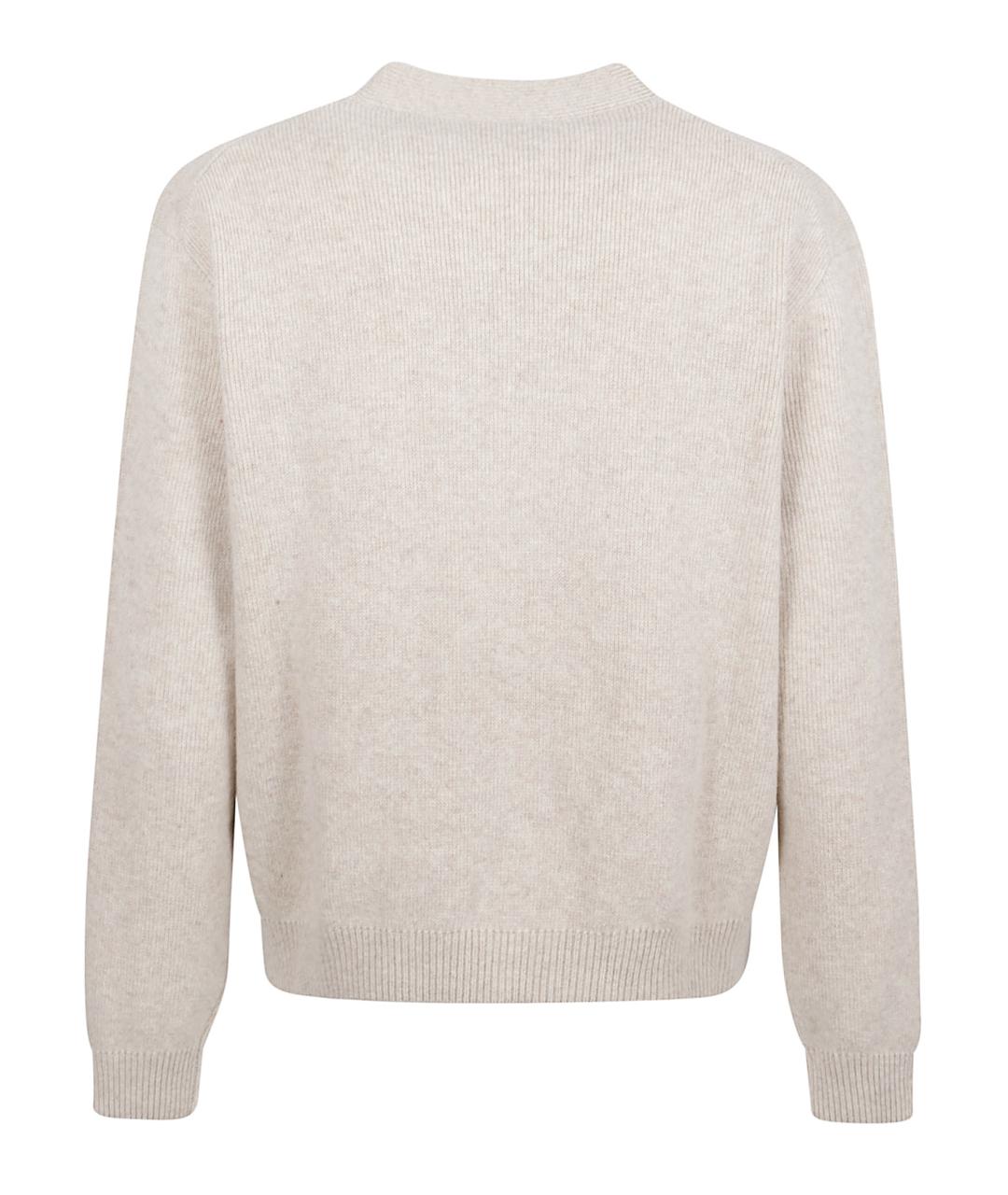 MAISON KITSUNE Бежевый шерстяной кардиган, фото 3