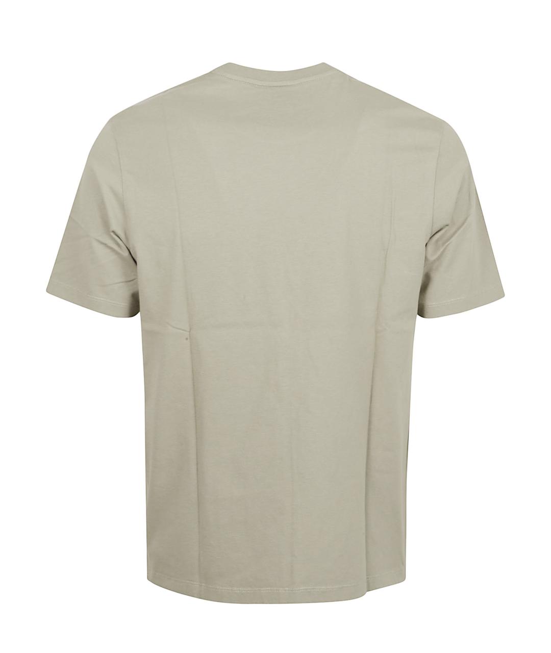 MAISON KITSUNE Зеленая хлопковая футболка, фото 3