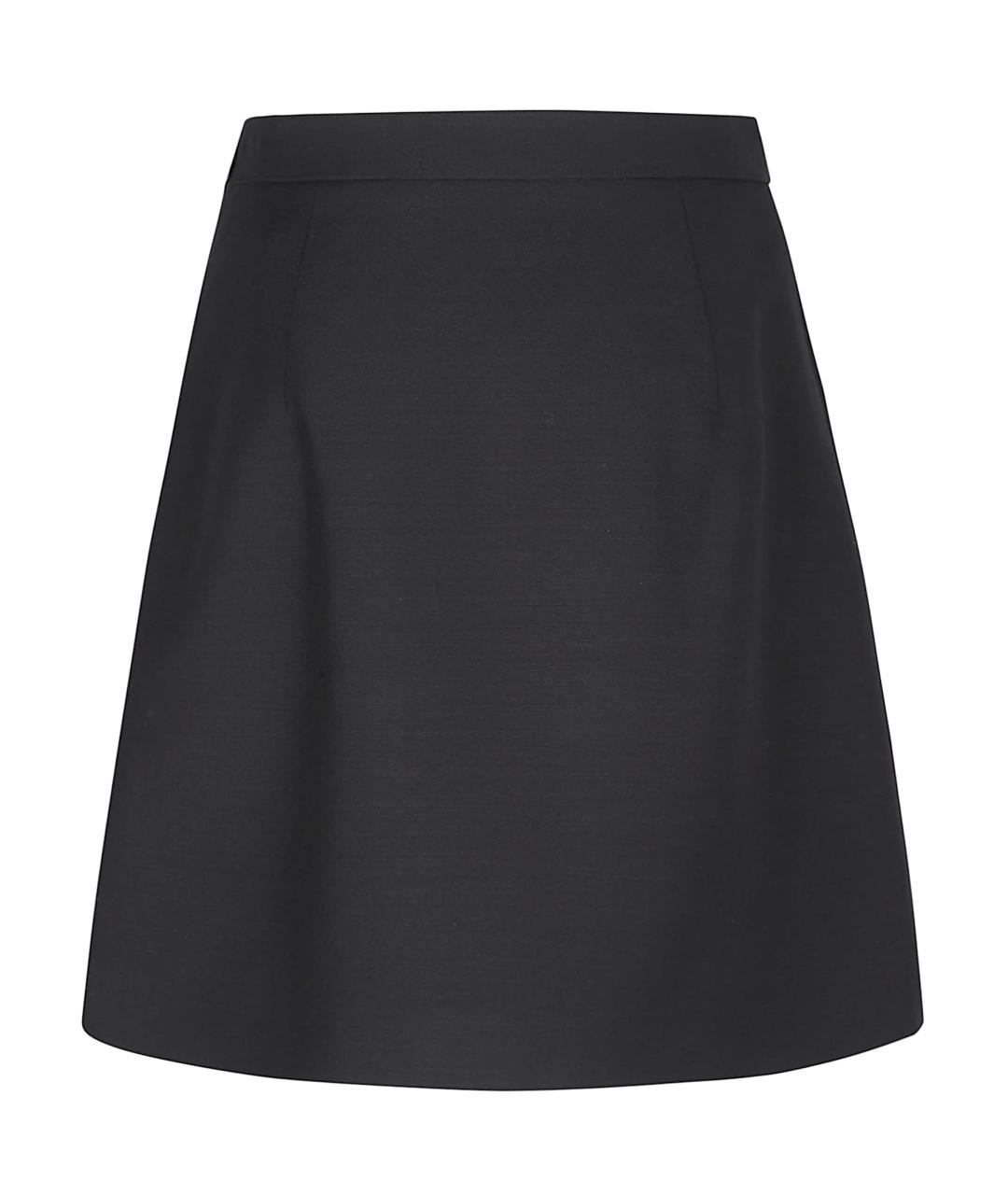 VALENTINO Черная шерстяная юбка миди, фото 3