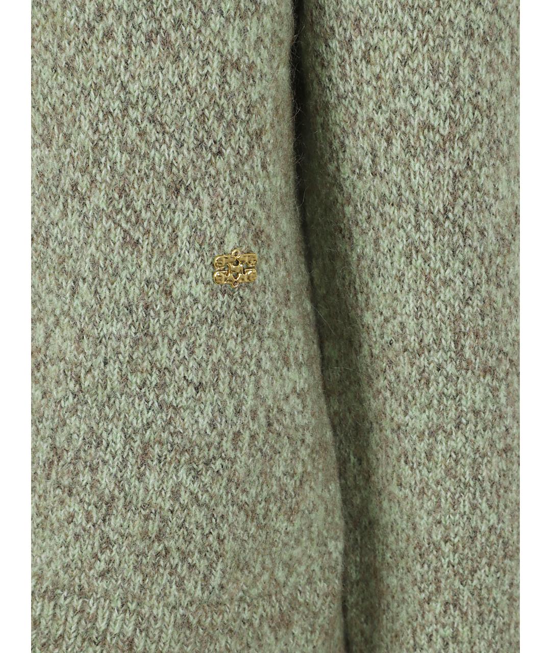 GANNI Зеленый шерстяной джемпер / свитер, фото 2