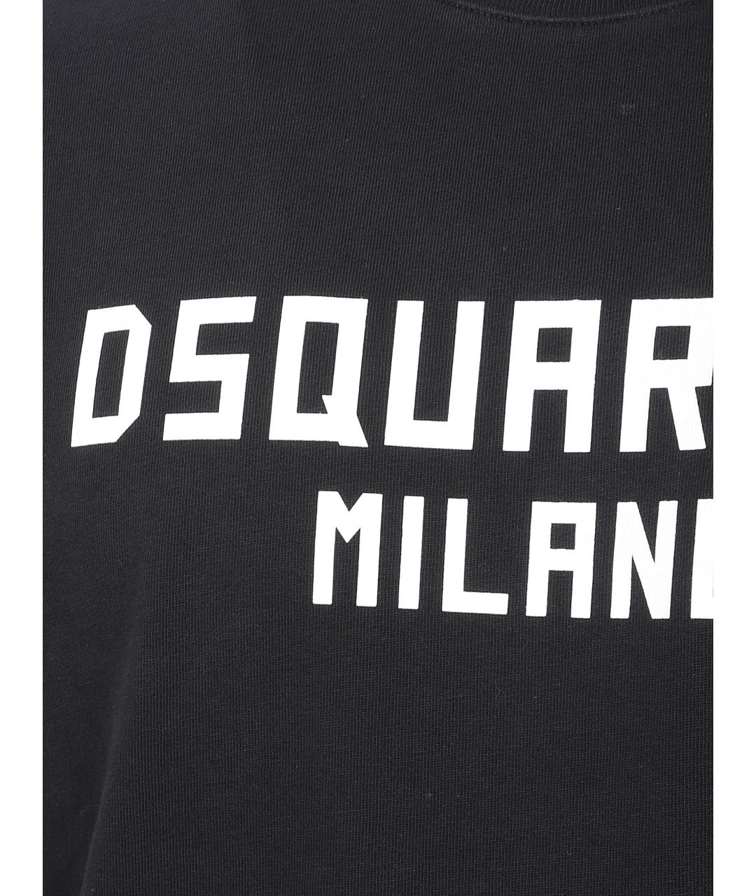 DSQUARED2 Черная хлопковая футболка, фото 2