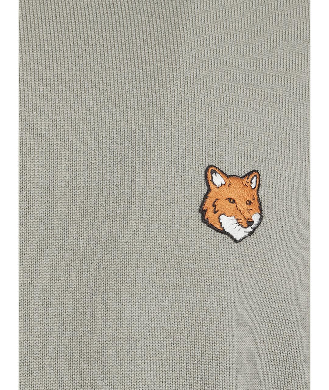 MAISON KITSUNE Зеленый шерстяной джемпер / свитер, фото 2