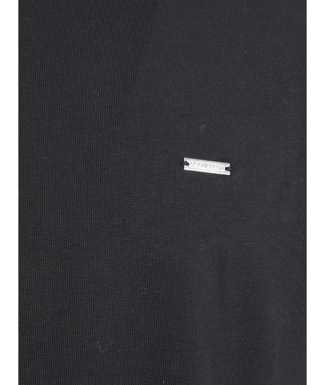 DSQUARED2 Черная хлопковая футболка, фото 2