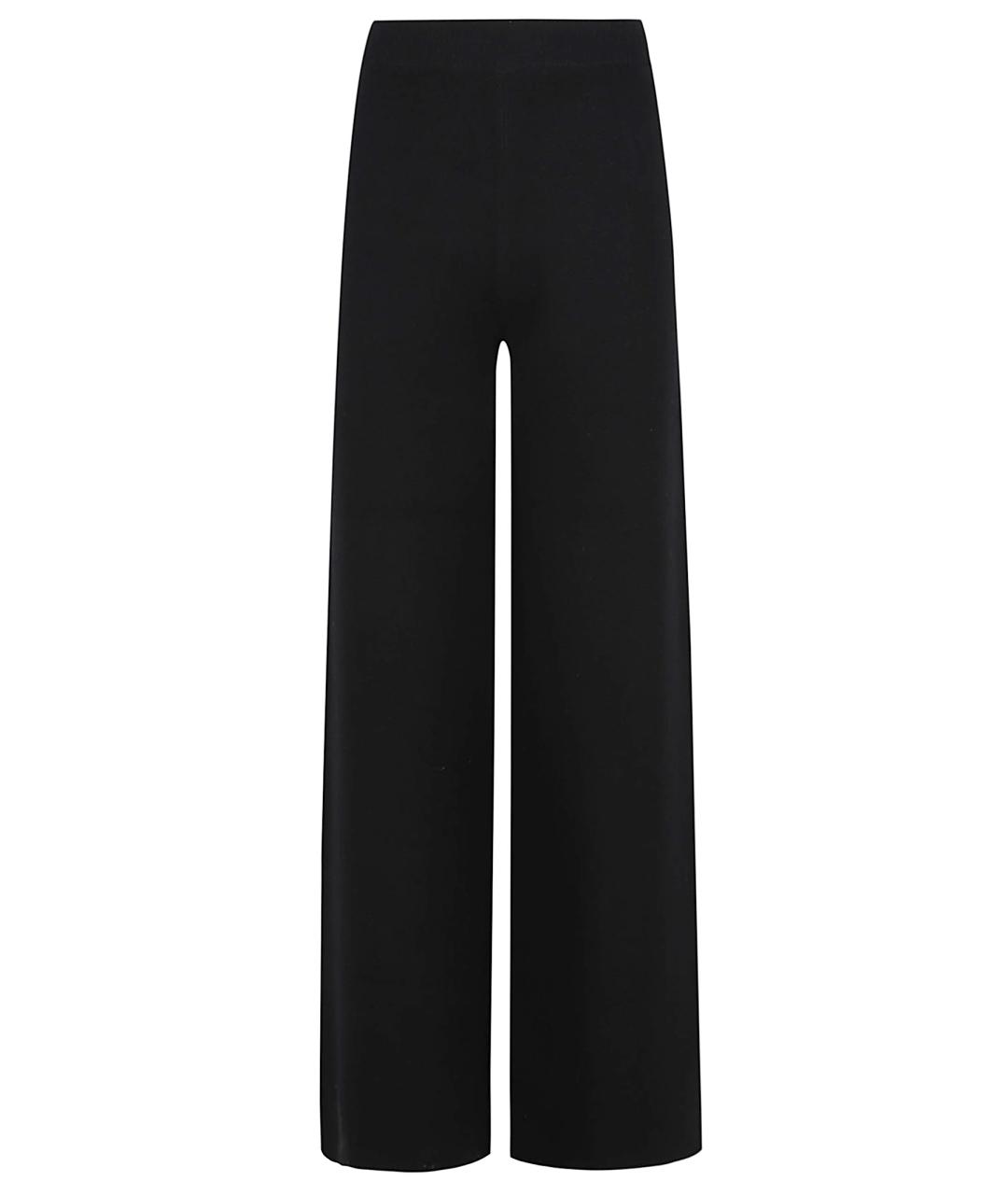 MAX MARA Черные шерстяные прямые брюки, фото 1