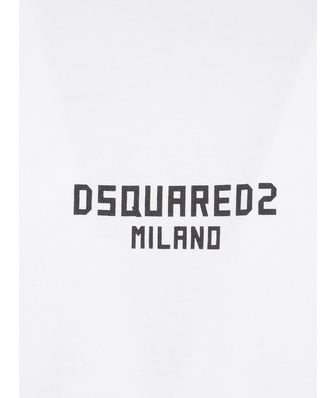 DSQUARED2 Белая хлопковая футболка, фото 2
