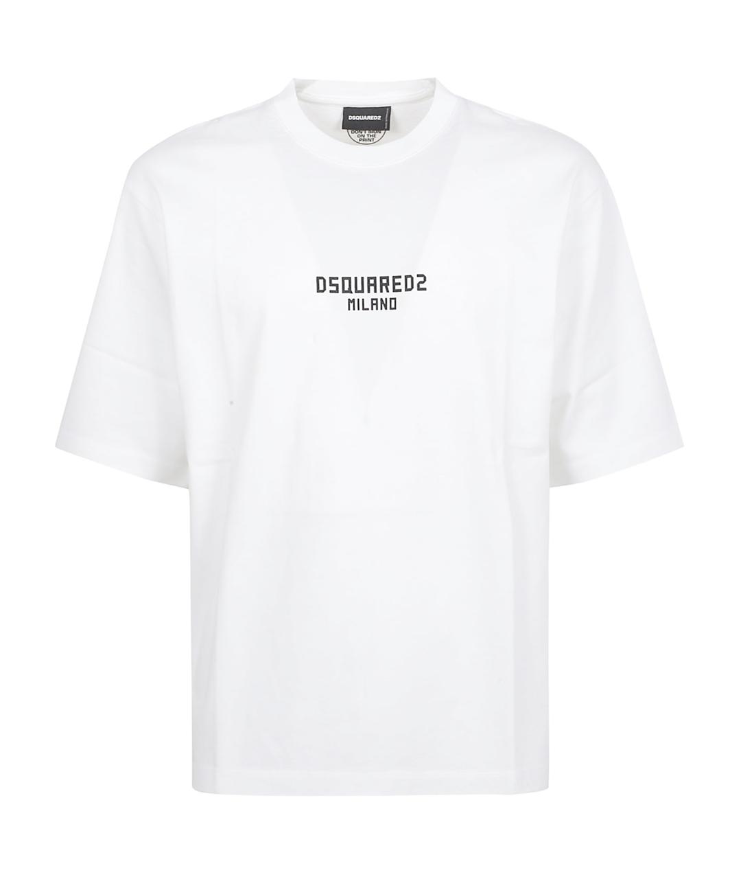 DSQUARED2 Белая хлопковая футболка, фото 1