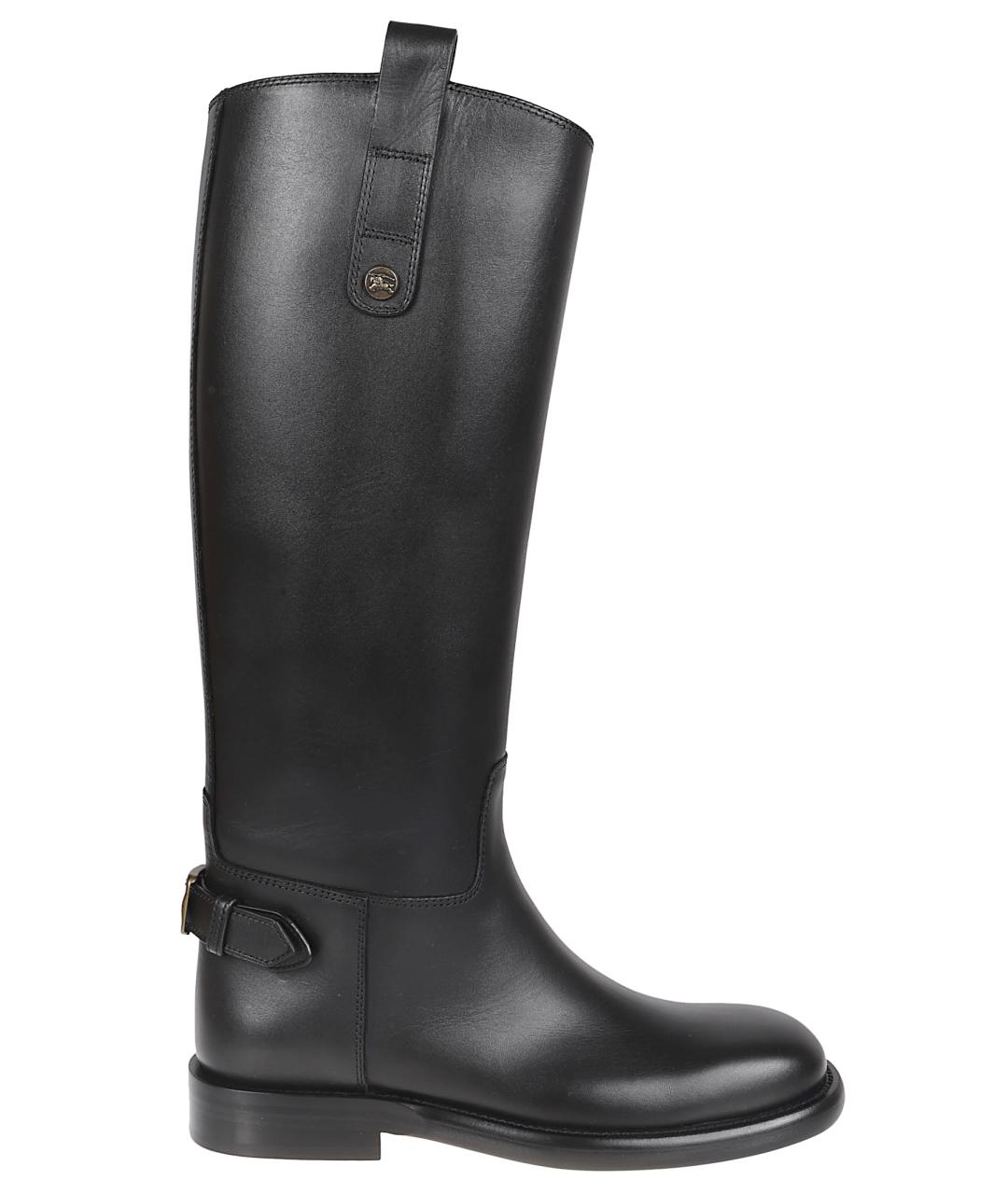 BURBERRY Черные кожаные сапоги, фото 1