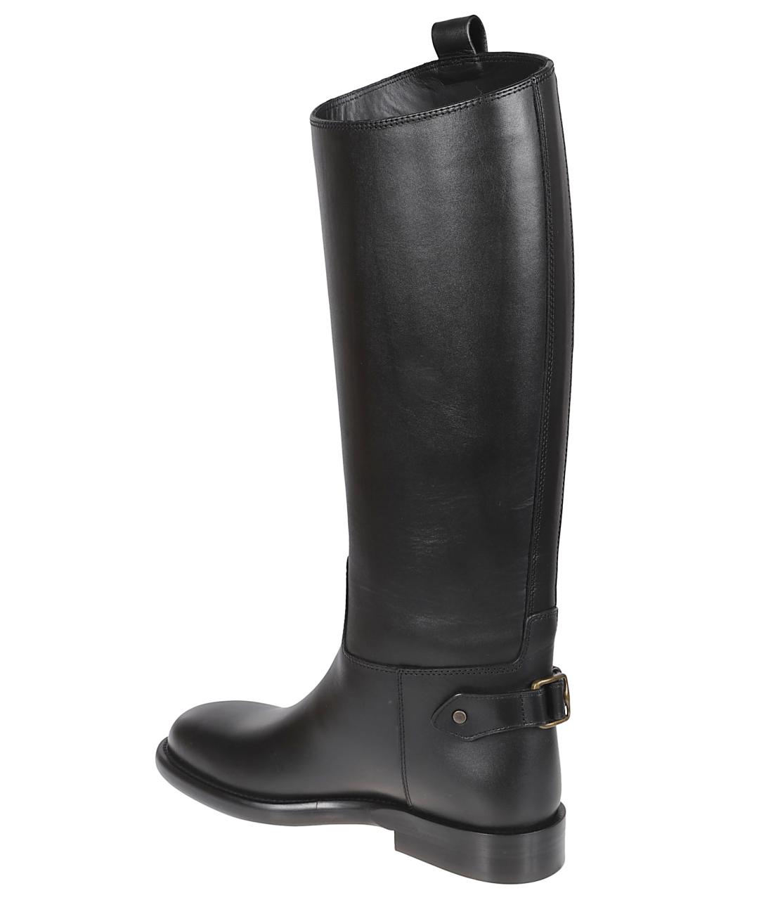 BURBERRY Черные кожаные сапоги, фото 3