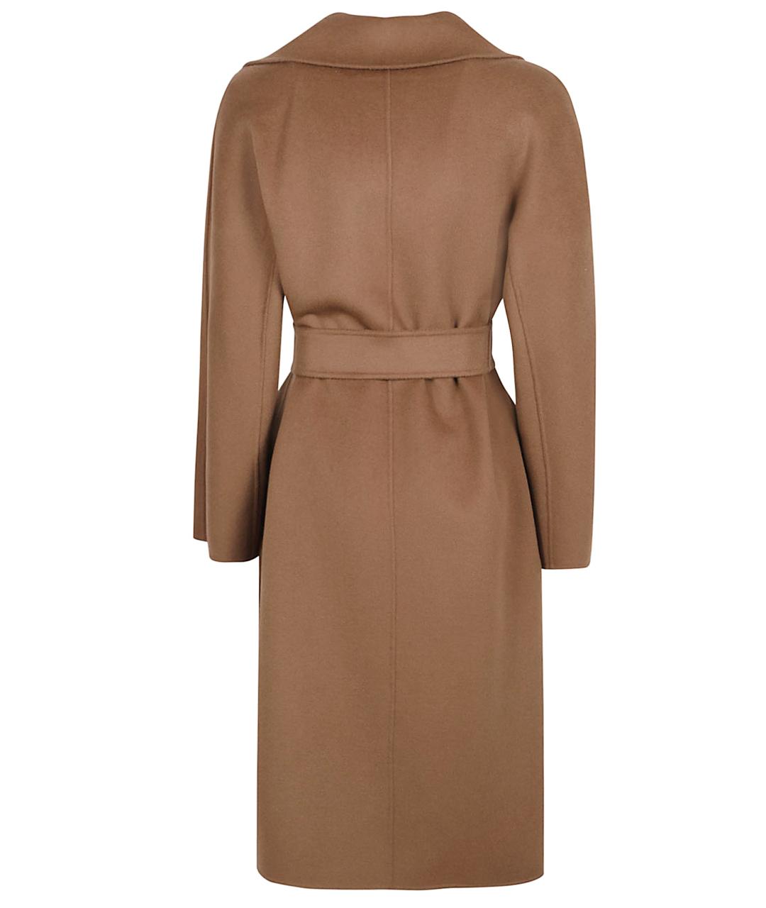 MAX MARA STUDIO Коричневое шерстяное пальто, фото 3