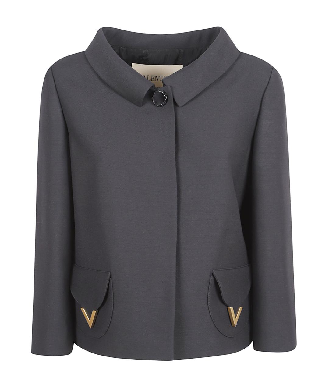 VALENTINO Черная шерстяная куртка, фото 1