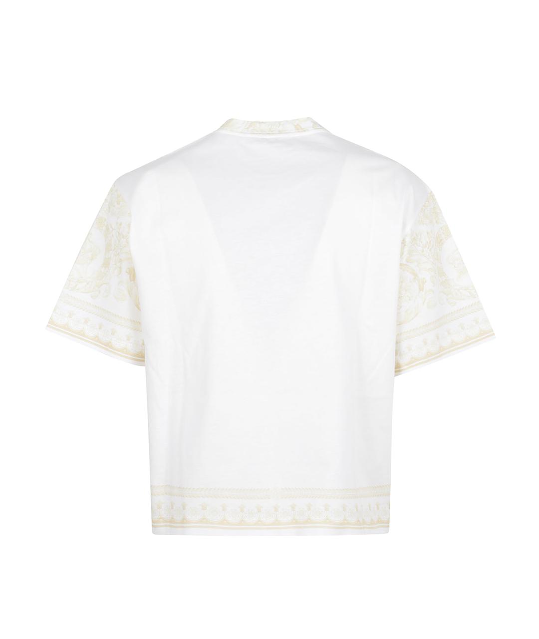 VERSACE Белая хлопковая футболка, фото 3