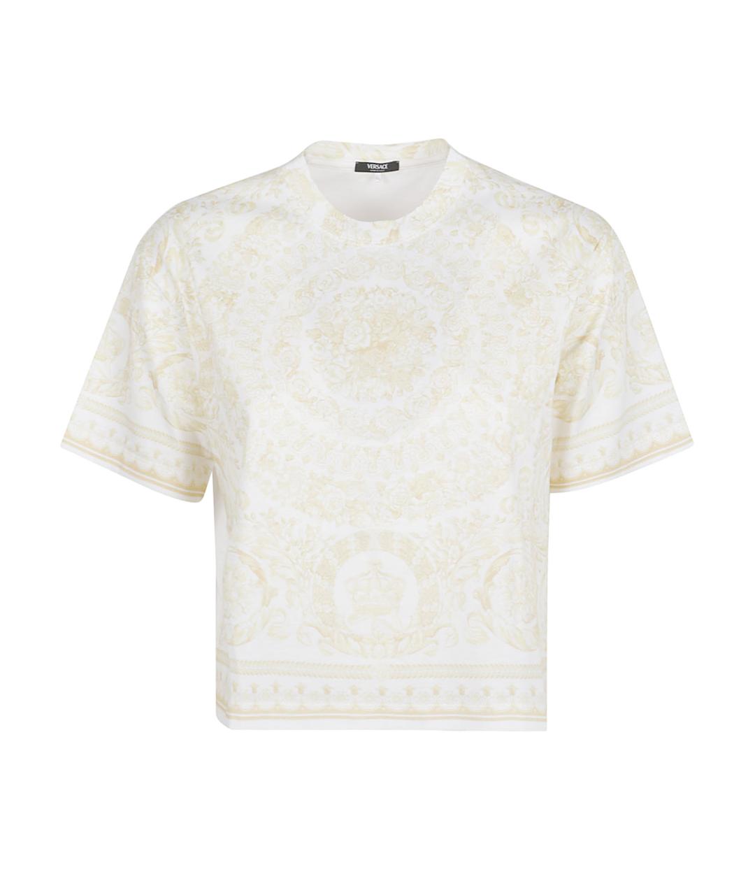 VERSACE Белая хлопковая футболка, фото 1
