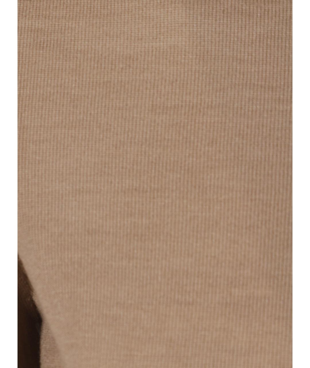 MAX MARA Бежевая шерстяная футболка, фото 2