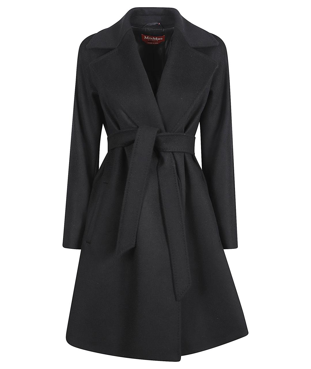 MAX MARA STUDIO Черное шерстяное пальто, фото 1