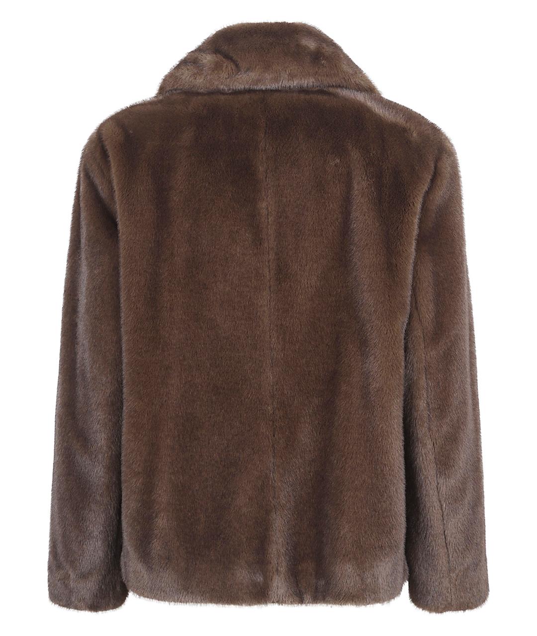 'S MAX MARA Коричневая полиэстеровая шуба, фото 3