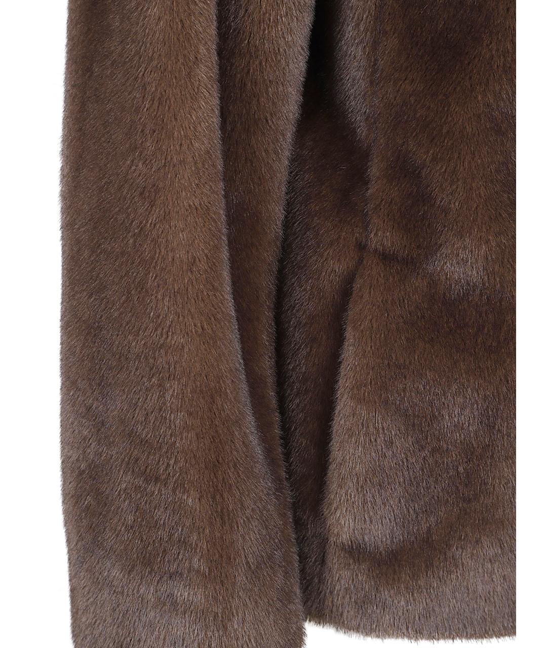 'S MAX MARA Коричневая полиэстеровая шуба, фото 2