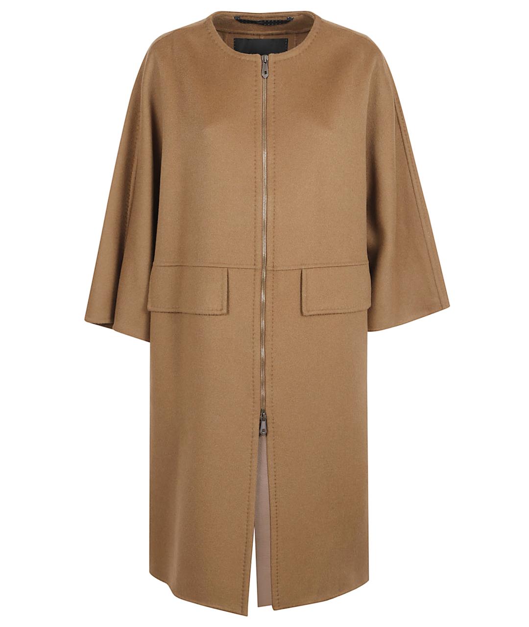 MAX MARA Коричневое кашемировое пальто, фото 1