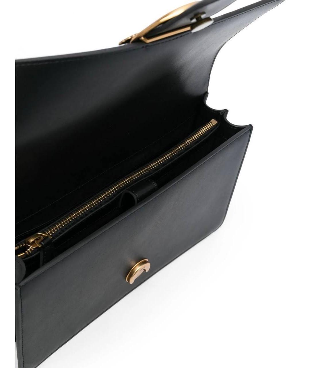 PINKO Черная кожаная сумка через плечо, фото 4
