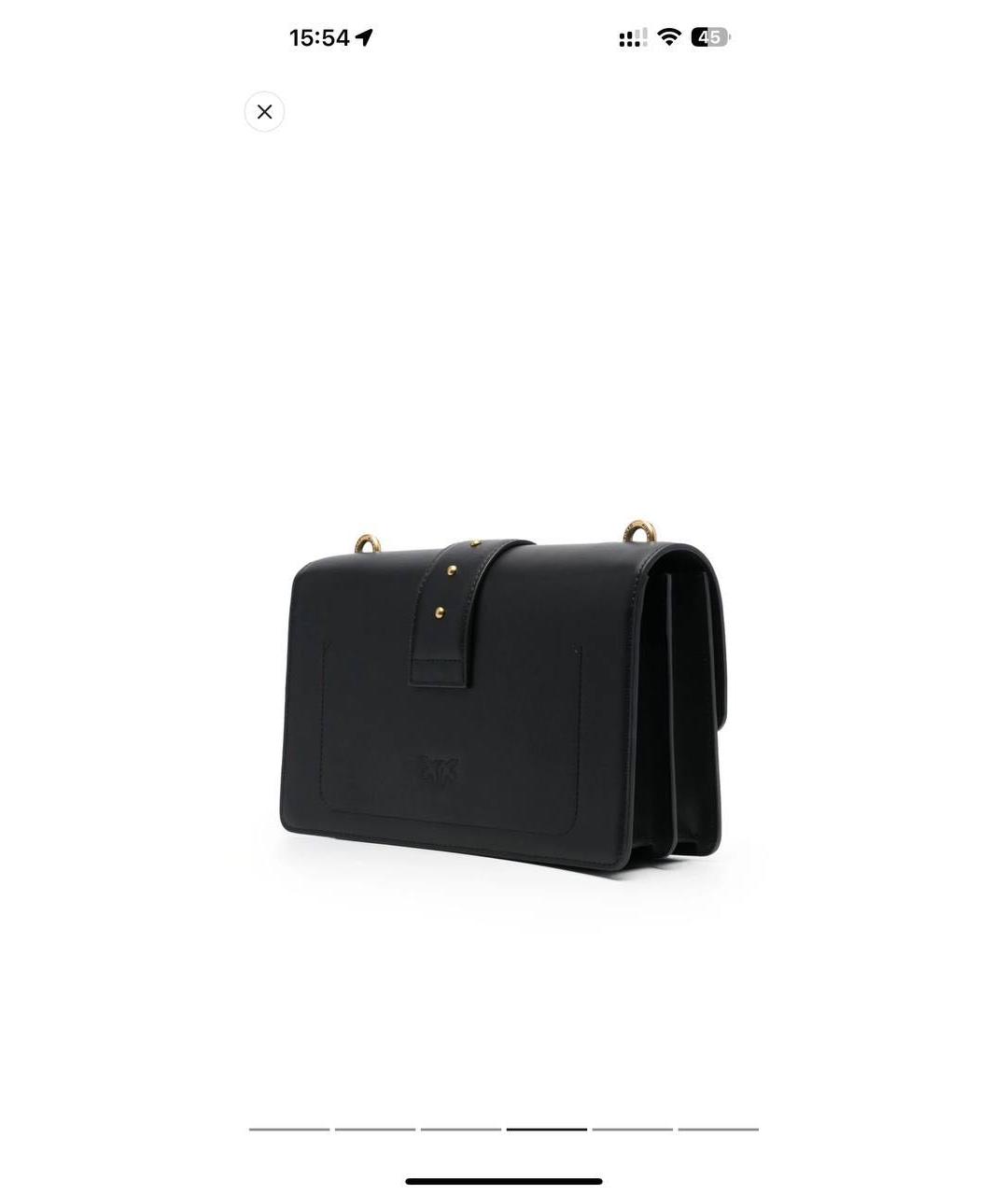 PINKO Черная кожаная сумка через плечо, фото 2