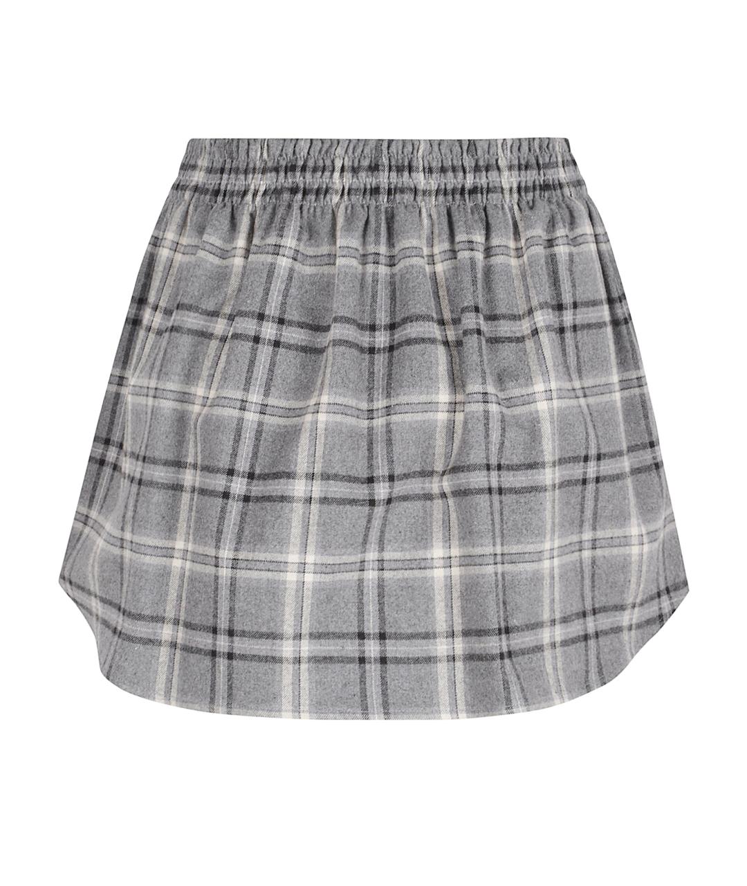 MIU MIU Серая хлопковая юбка мини, фото 3