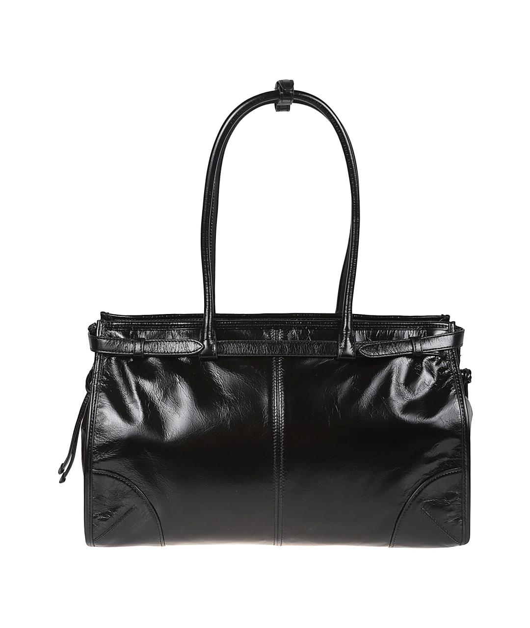 PRADA Черная кожаная сумка тоут, фото 2