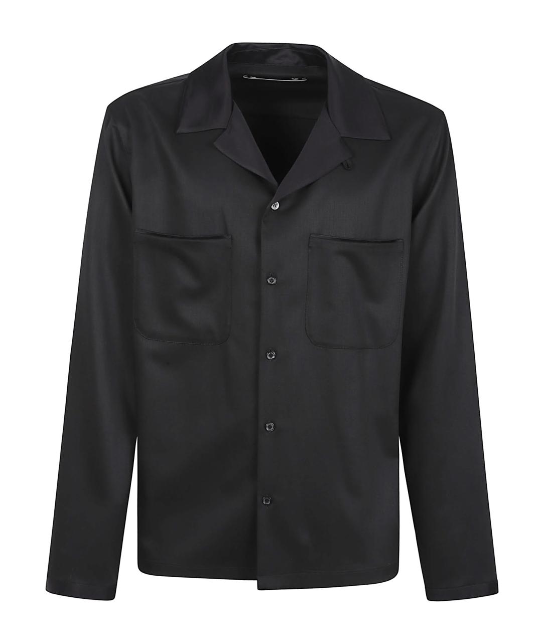 GOLDEN GOOSE DELUXE BRAND Черная шерстяная кэжуал рубашка, фото 1