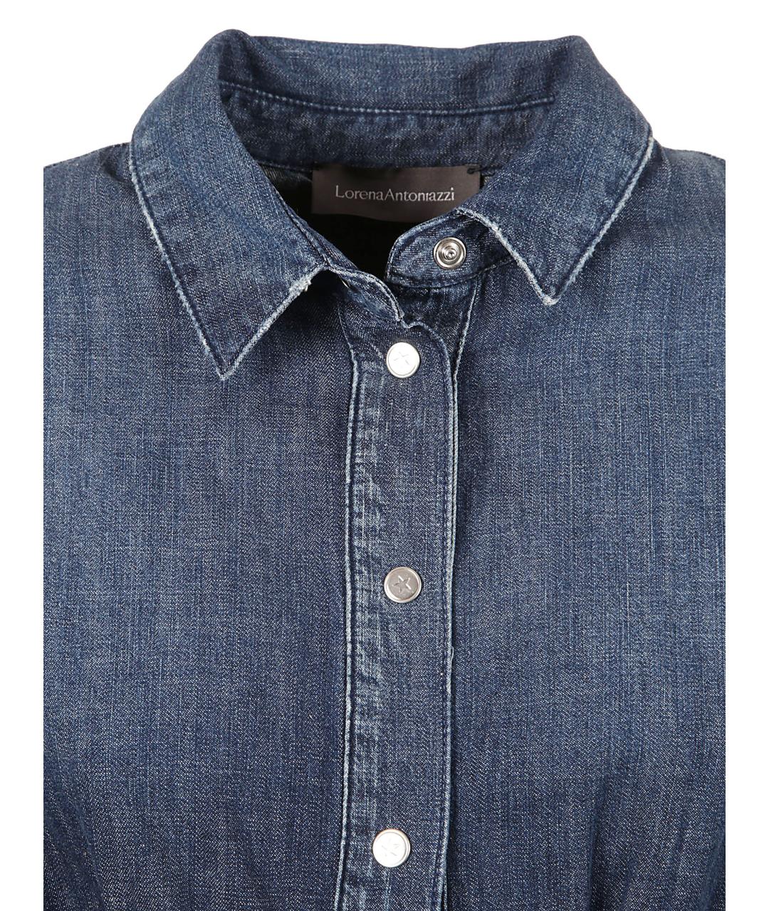 LORENA ANTONIAZZI Синее хлопковое повседневное платье, фото 3