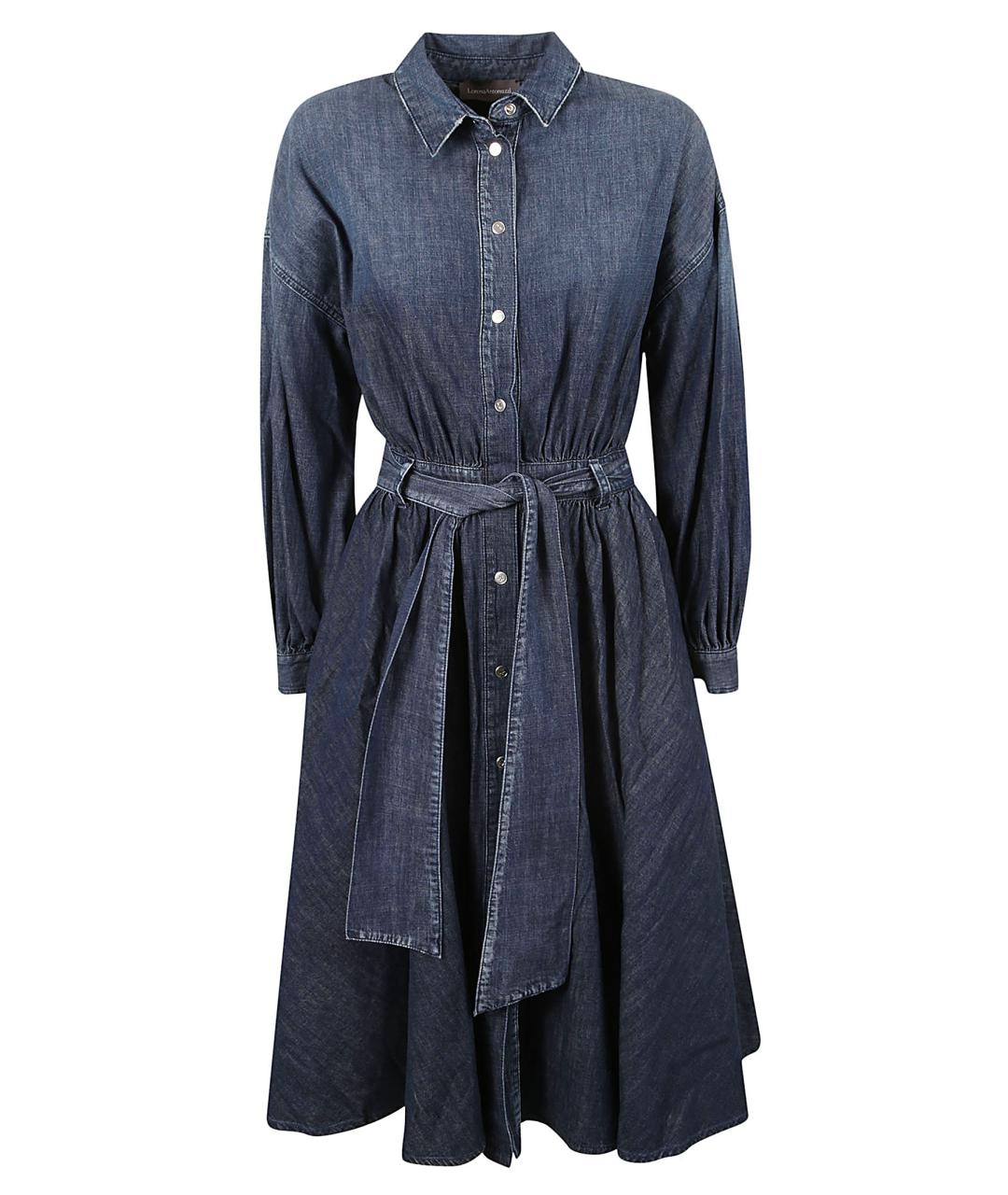 LORENA ANTONIAZZI Синее хлопковое повседневное платье, фото 1