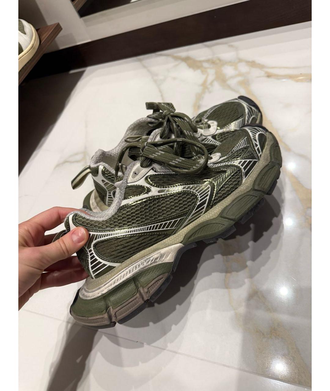 BALENCIAGA Хаки текстильные кроссовки, фото 8