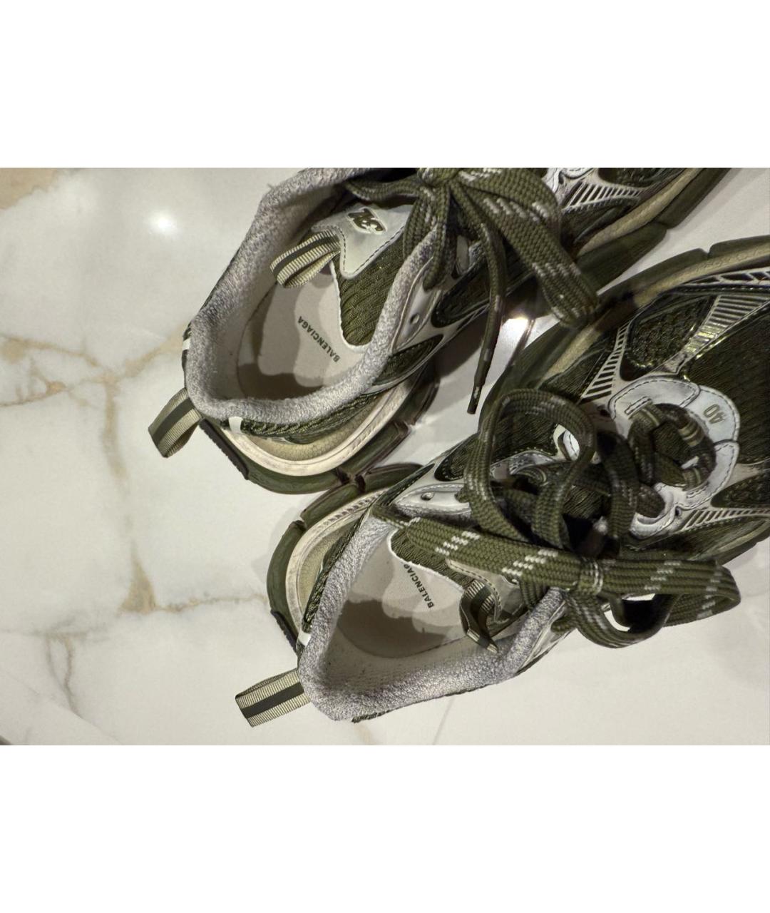 BALENCIAGA Хаки текстильные кроссовки, фото 6