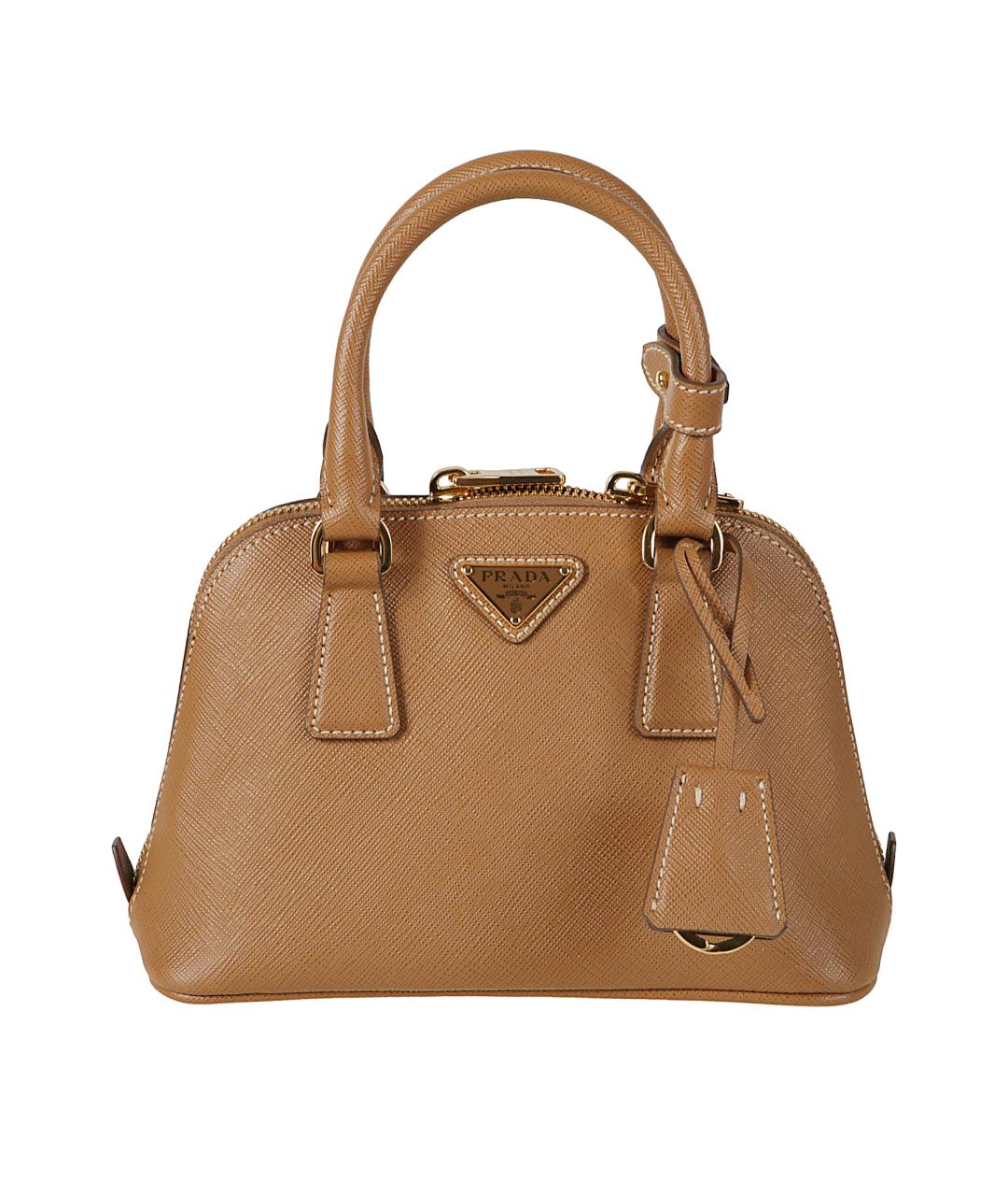 PRADA Бежевая кожаная сумка тоут, фото 1