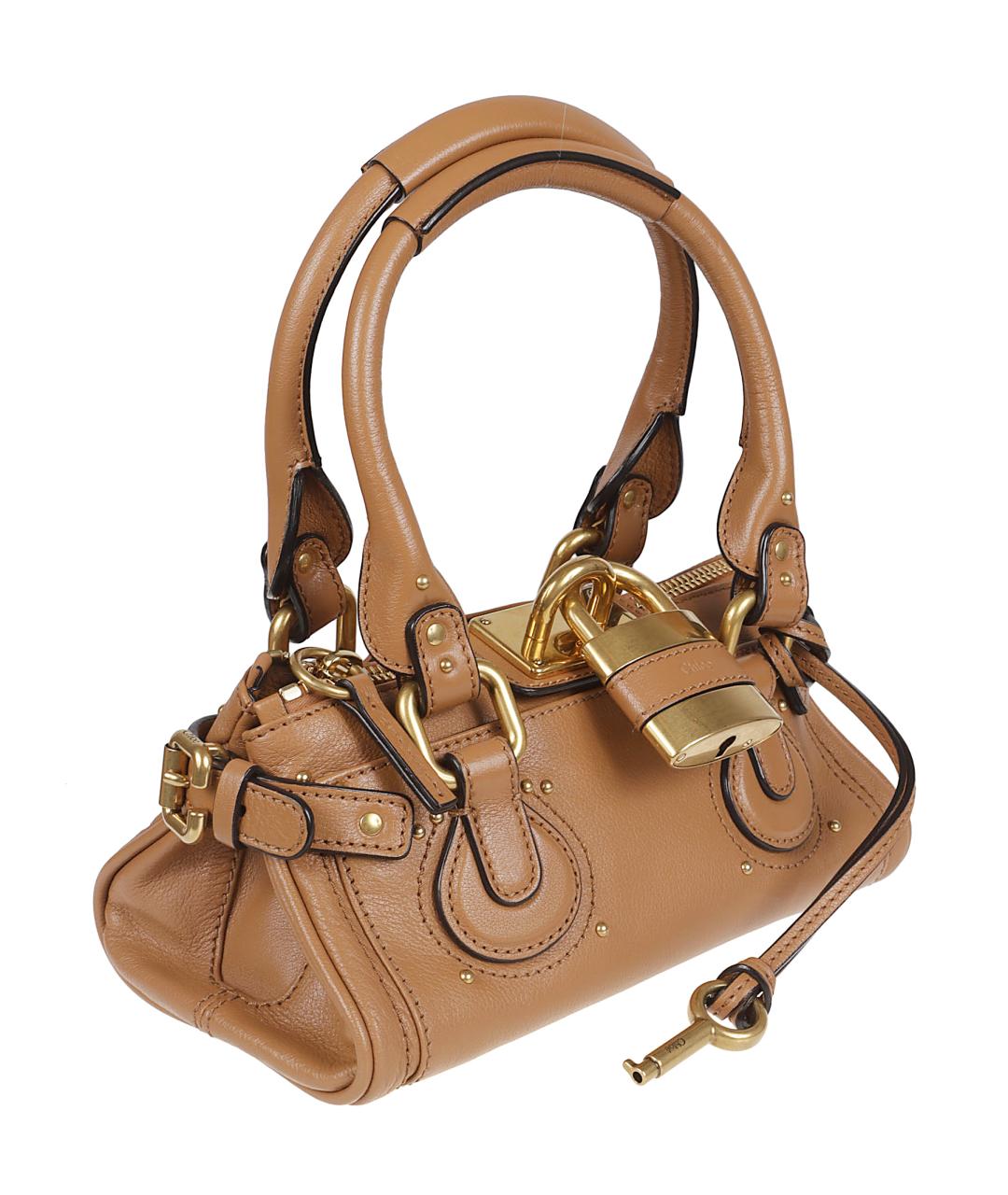 CHLOE Коричневая кожаная сумка тоут, фото 3