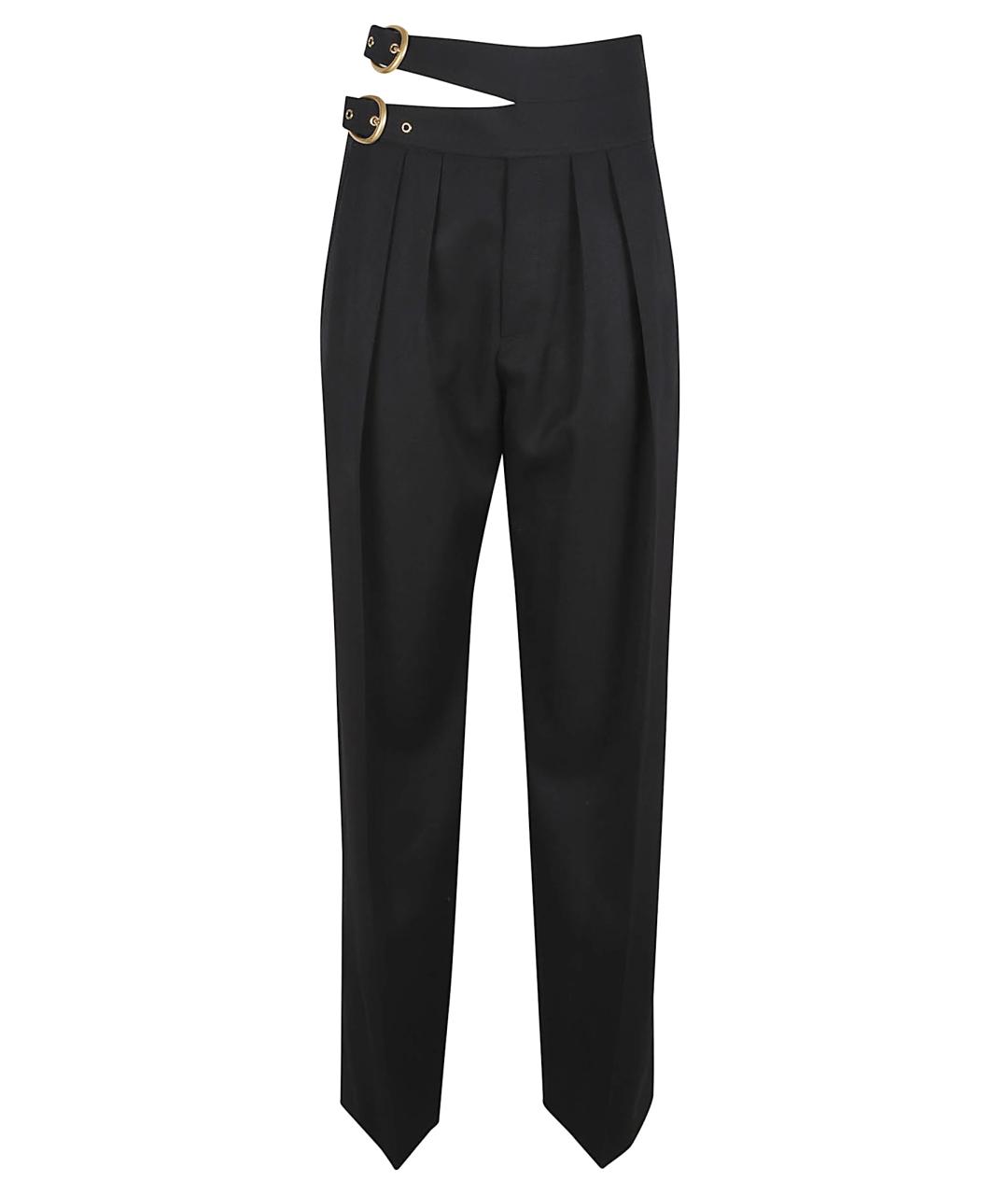 CHLOE Черные шерстяные прямые брюки, фото 1