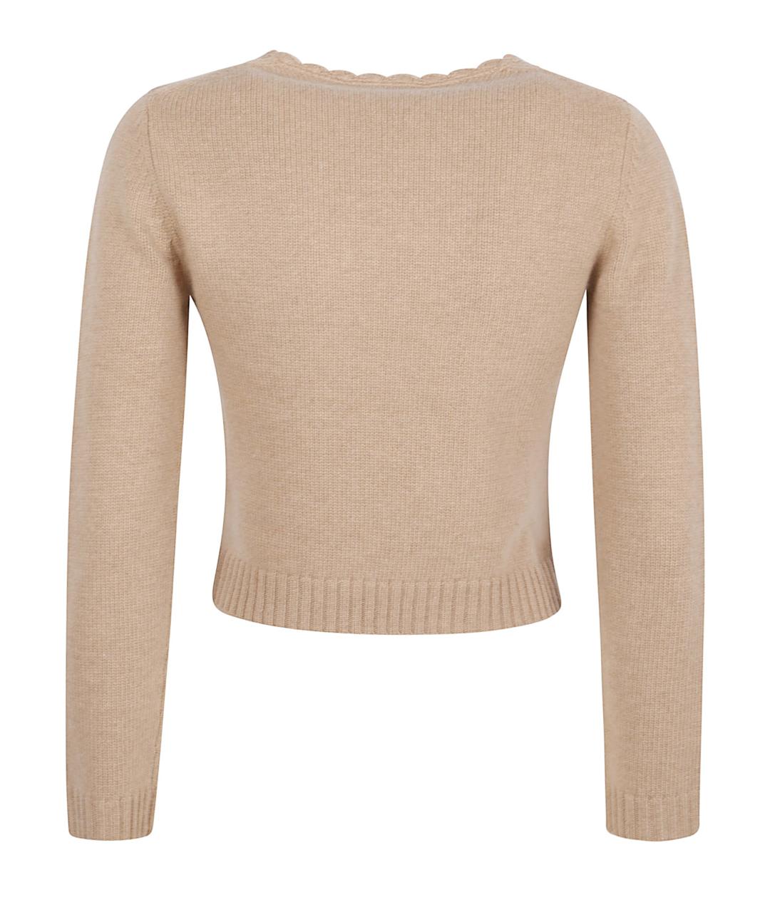 CHLOE Бежевый шерстяной джемпер / свитер, фото 3