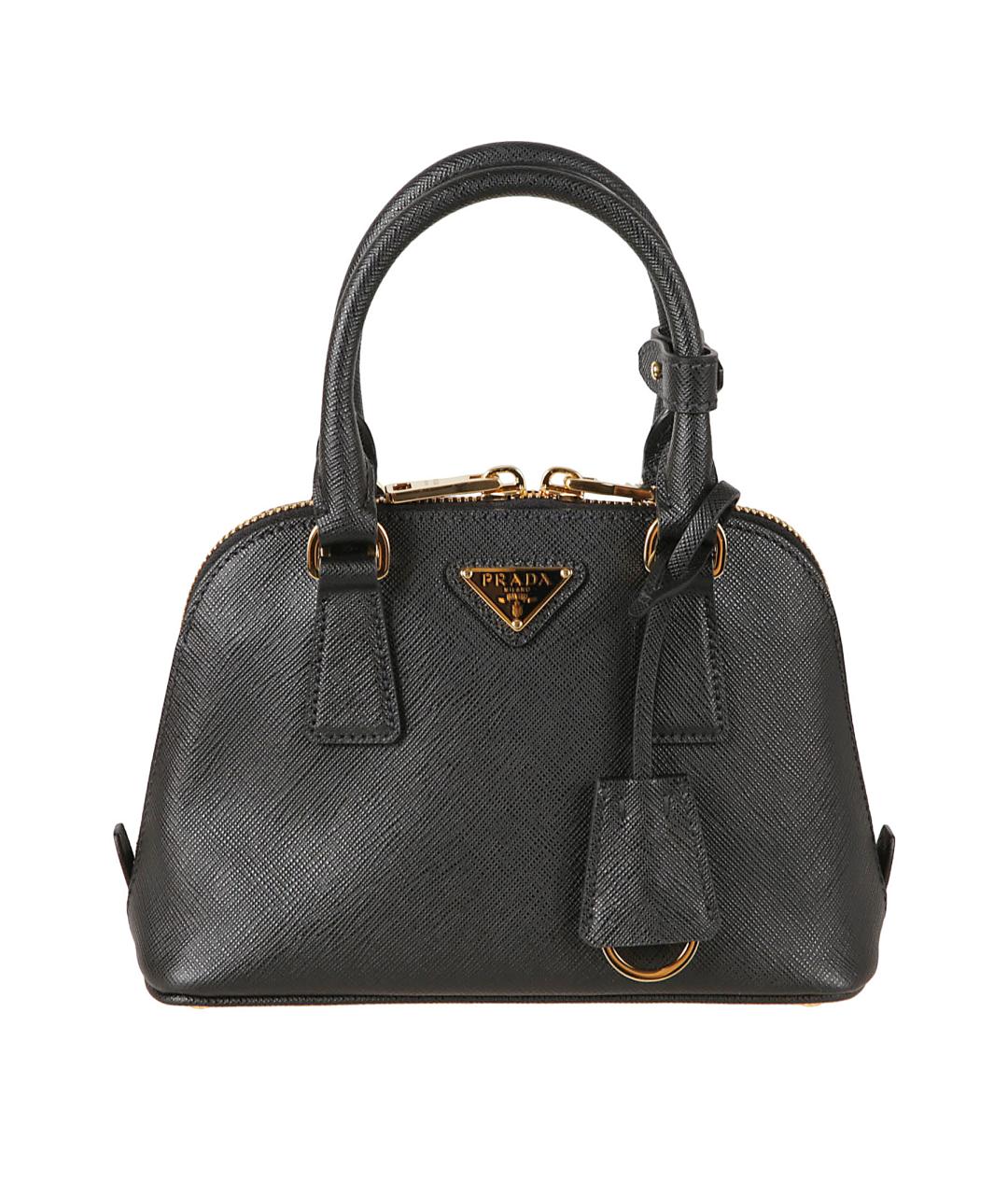 PRADA Черная кожаная сумка тоут, фото 1