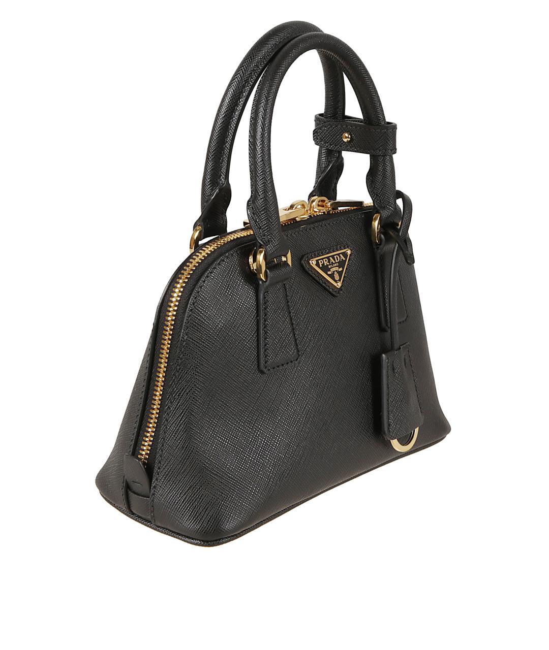 PRADA Черная кожаная сумка тоут, фото 3