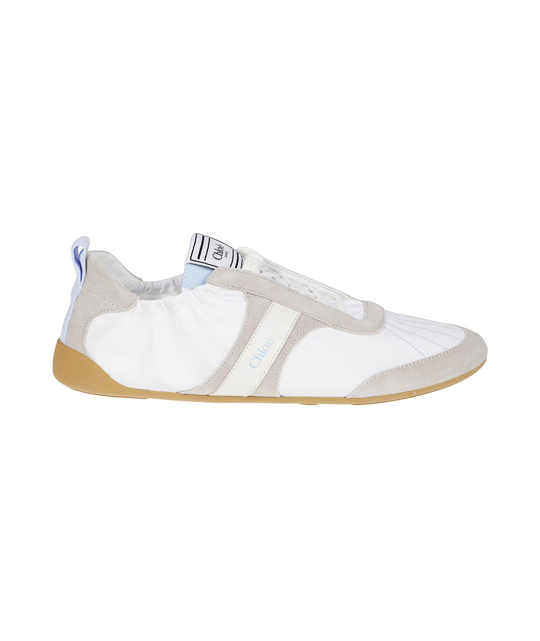 CHLOE Белые текстильные кроссовки, фото 1