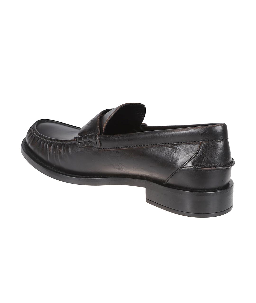 PRADA Черные кожаные лоферы, фото 3