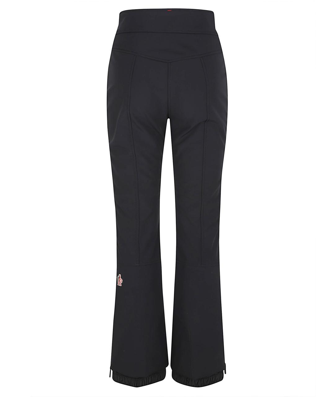 MONCLER GRENOBLE Черные полиамидовые прямые брюки, фото 3