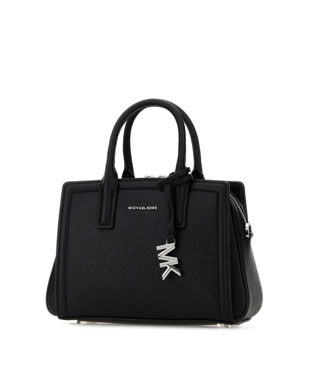 MICHAEL KORS Черная кожаная сумка тоут, фото 2