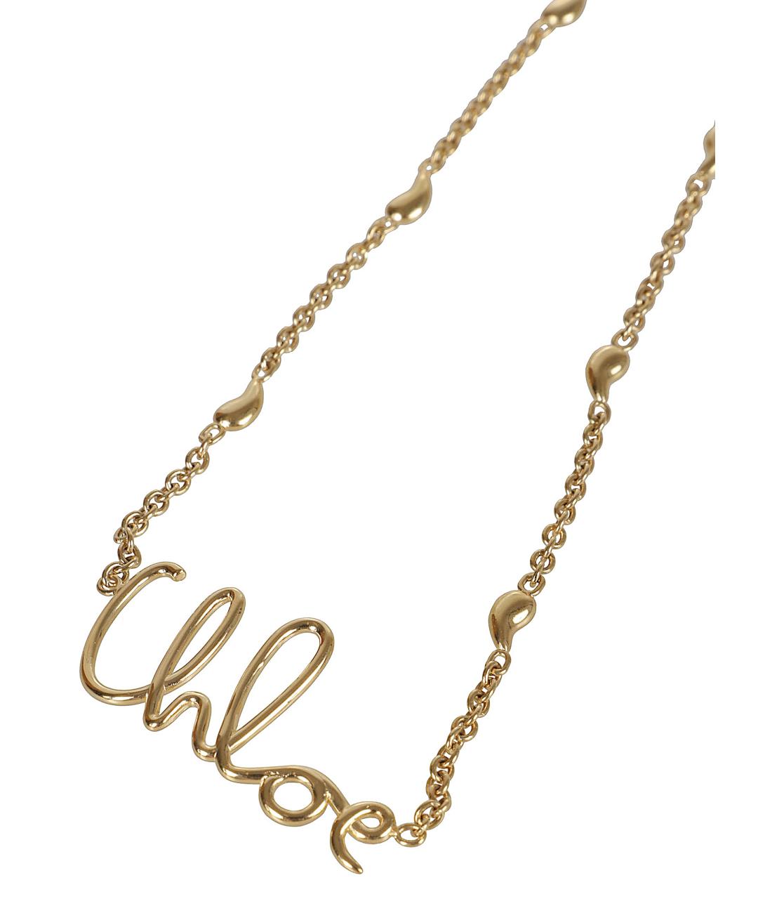 CHLOE Золотая металлическая подвеска, фото 1