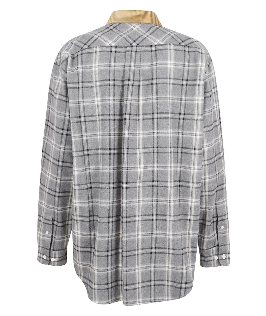 MIU MIU Серая хлопковая рубашка, фото 3