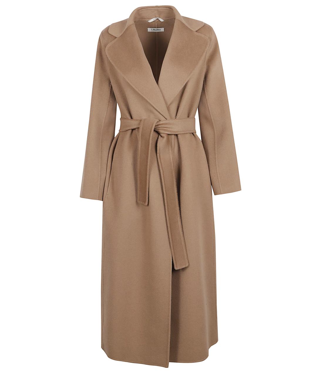 'S MAX MARA Коричневое шерстяное пальто, фото 1